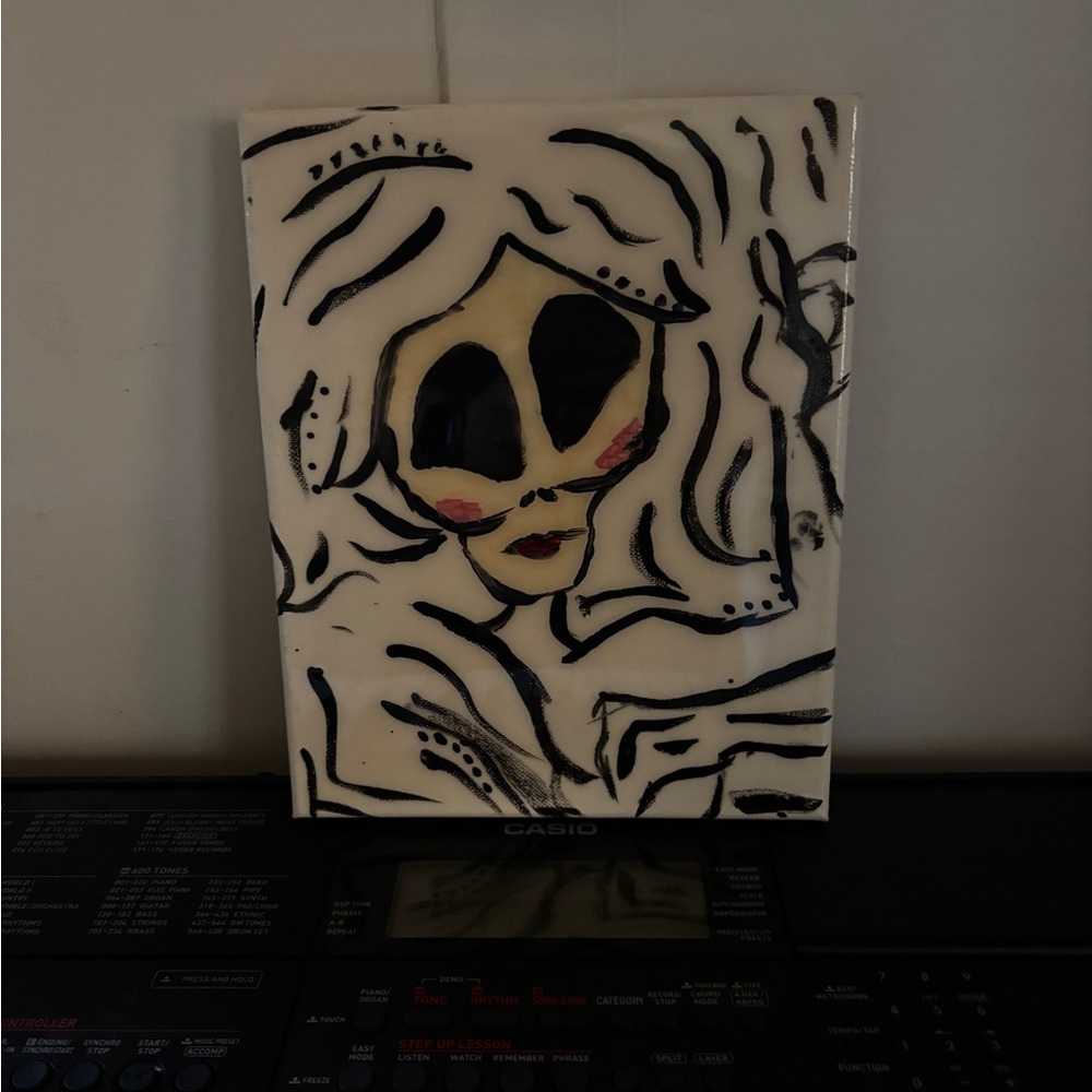 Abstract Black and White Art Piece